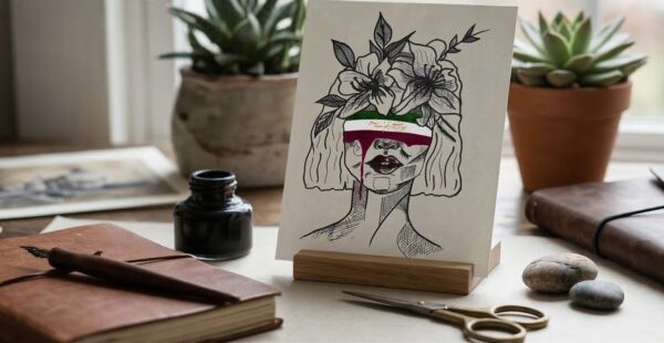 "Wounds to Sprouts" Iranian Women Solidarity Card (A5)