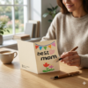 Best Mom Colorful Greeting Card