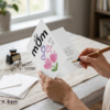 Mom Crown & Hearts Floral Greeting Card