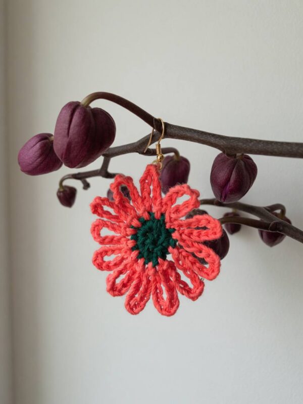 Crochet Flower Earrings