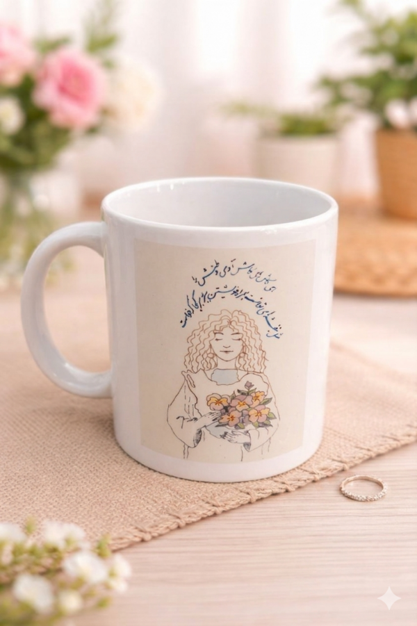 "The Gardener of the Heart" Persian Poetry Ceramic Mug