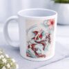 "Red Fish of Fortune" (Mahi Ghermez) Ceramic Mug (Persian: ماگ سرامیکی طرح ماهی قرمز و حوض)