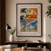 Framed Persian Calligraphy Bird Freedom Wall Art
