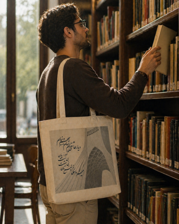 Architectural Calligraphy Art Tote Bag (Tehran Bag)