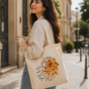 Lion Calligraphy Art Tote Bag