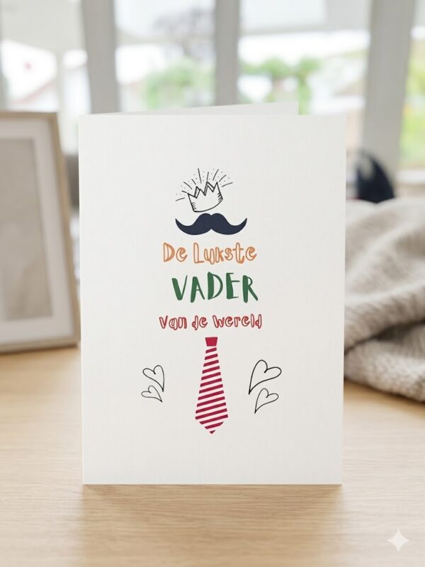 De Lukste Vader van de Wereld-Dutch Father's Day Greeting Card