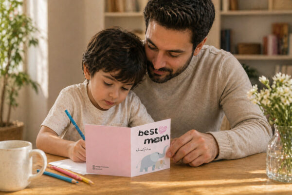 Best Mom Elephant Love Greeting Card