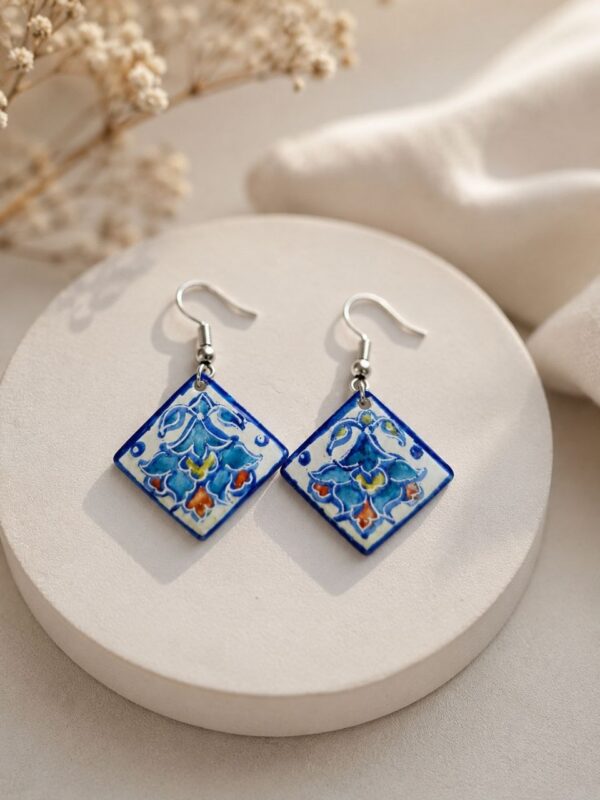 photo_2026-06-11_19-35-40 (2) Hand-Painted Blue Tile Diamond Dangle Earrings