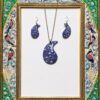 Minakari Earrings – Blue Paisley