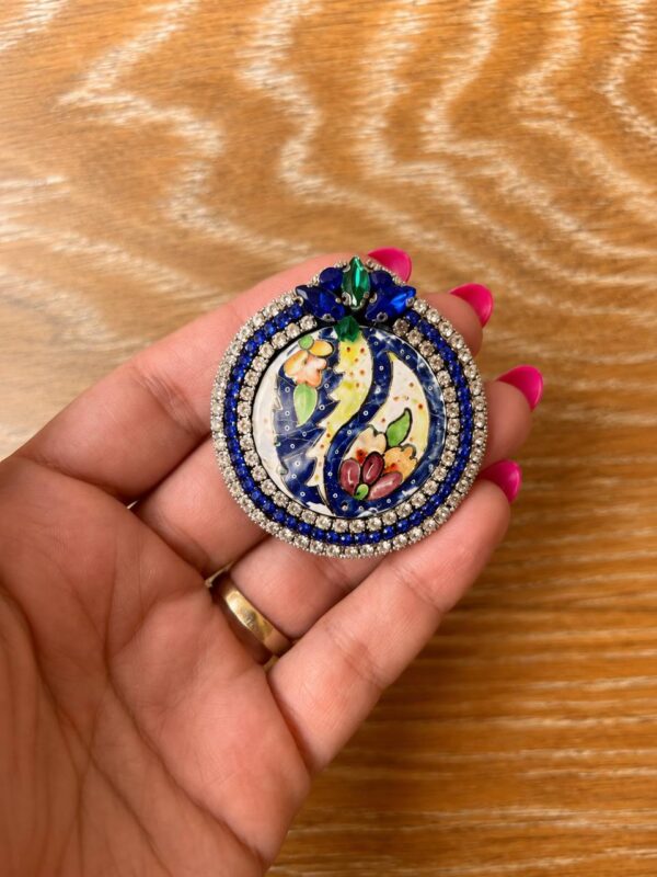 Handmade Brooch – Blue Garden