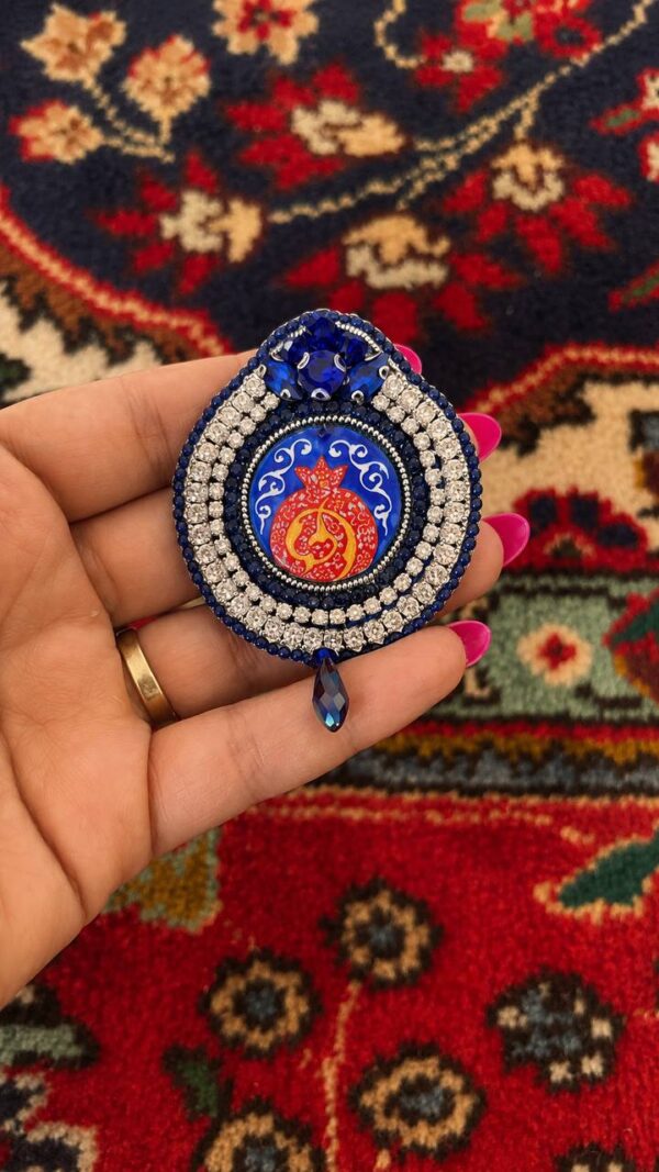 Handmade Brooch – Persian Pomegranate